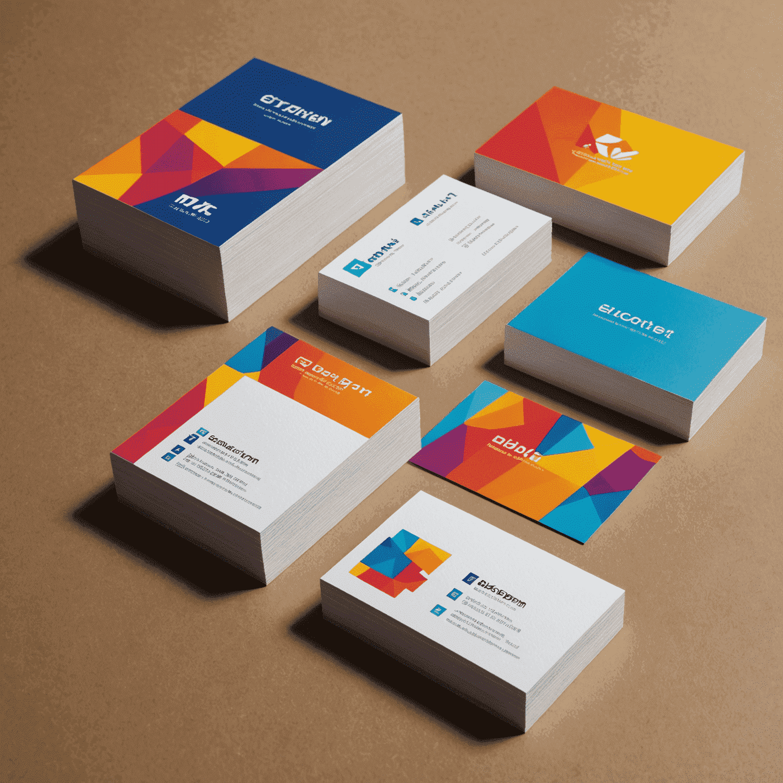 High-tech printing machinery producing crisp, colorful business cards with various finishes like embossing, foil stamping, and spot UV